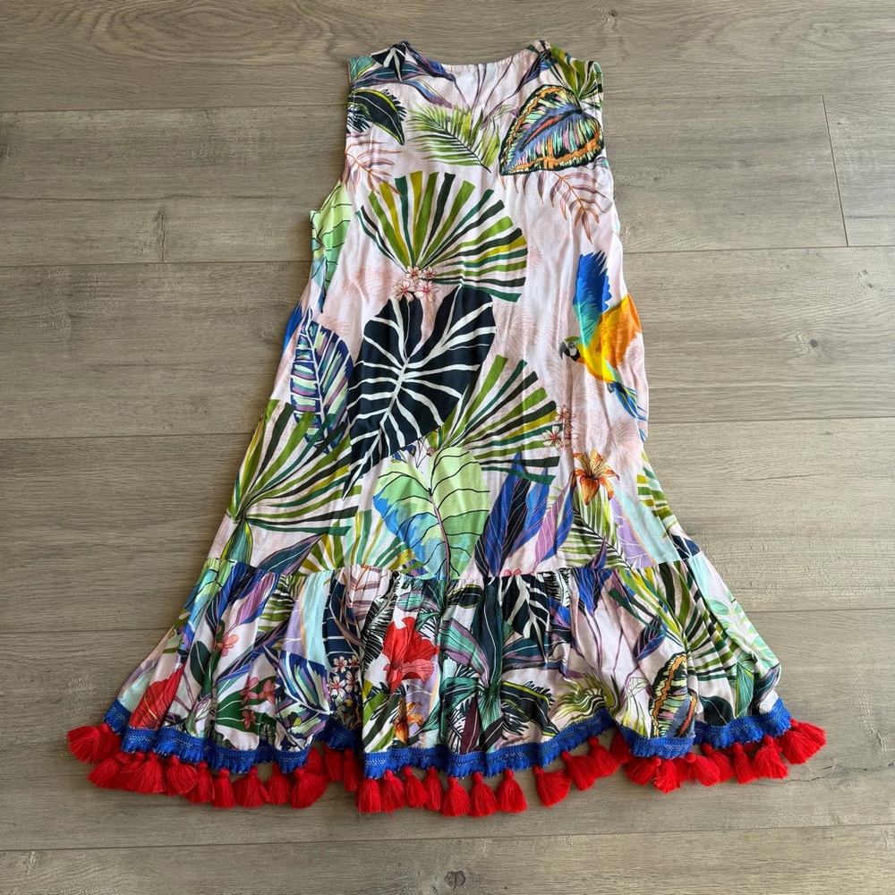 Taj by Sabrina Crippa Panama Mini Dress with Tassels - size small - Picture 5 of 5